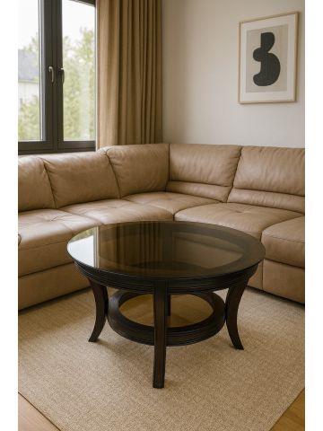 Սուրճի սեղան N17 մուգ կլոր