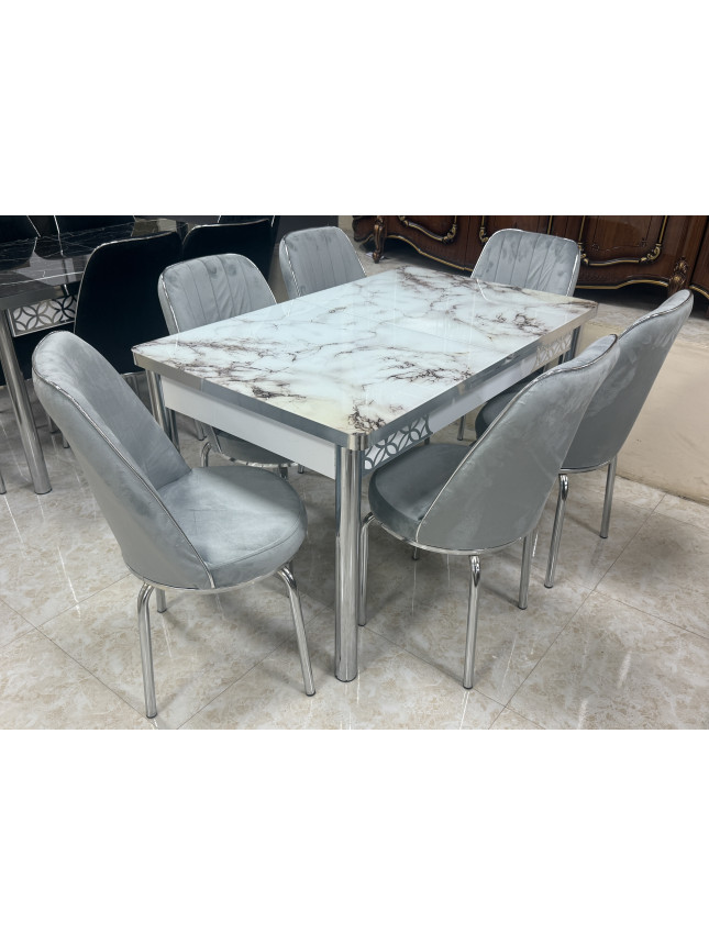 Խոհանոցային սեղան+6աթոռ 1-1103