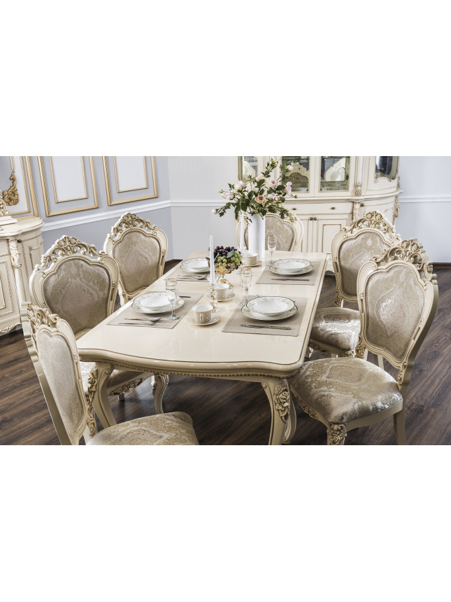 Djokonda Cream Table + 6 Chairs